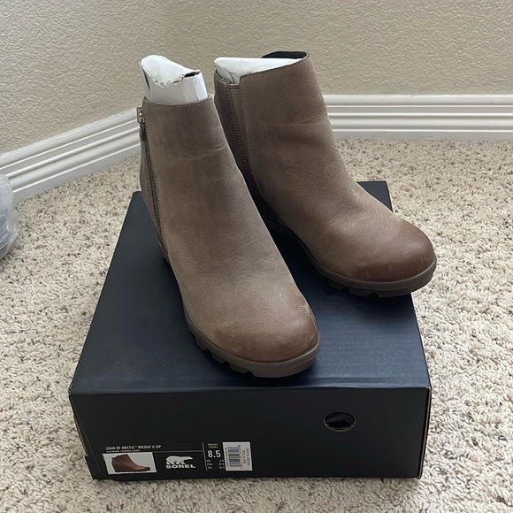 sorel joan of arctic wedge ii ash brown